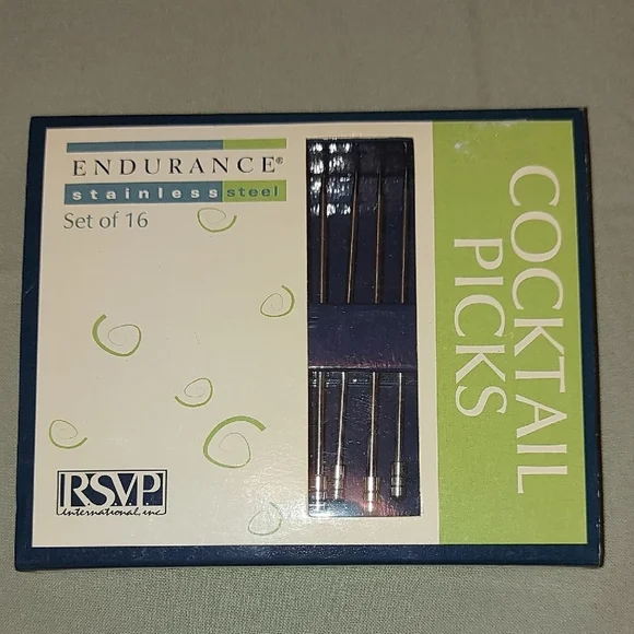 Silver Cocktail Picks Set - Picture 2 of 5
